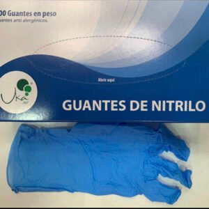 Guante nitrilo azul por 100 unidades