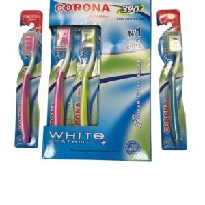 CEPILLO DENTRAL CORONA 390 CON PROTECTOR POR 12 UNIDADES