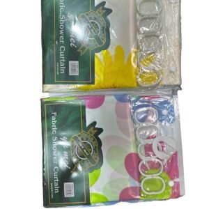 CORTINA BAÑO TIPO TELA LAVABLE 2 UNIDADES