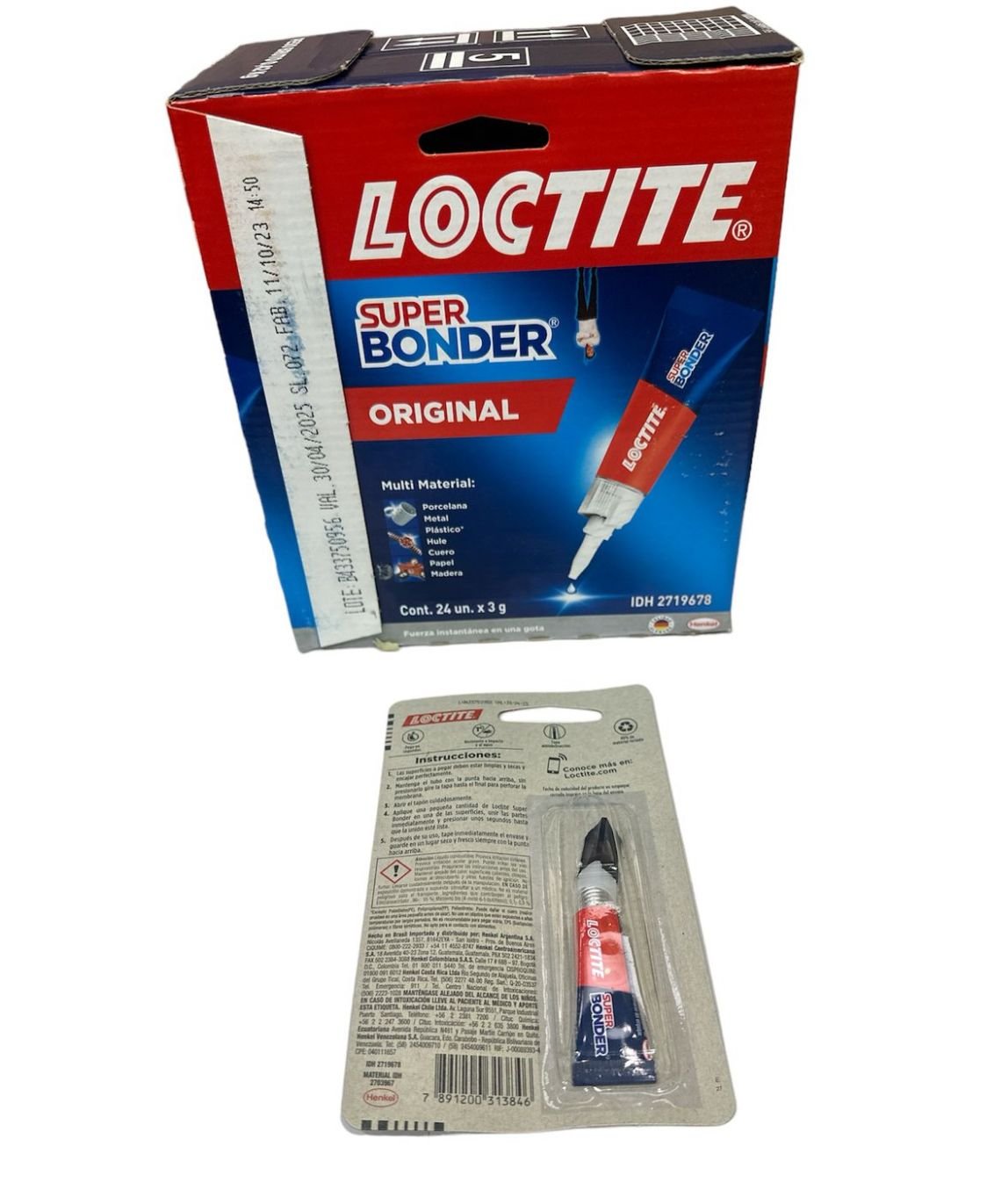 PEGANTE INSTANTANEO SUPER BONDER LOCTITE 3GR POR 24 UNIDADES