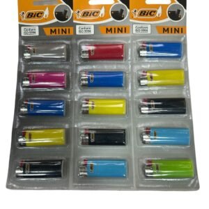 ENCEDEDOR MINI BIC POR 15 UNIDADES